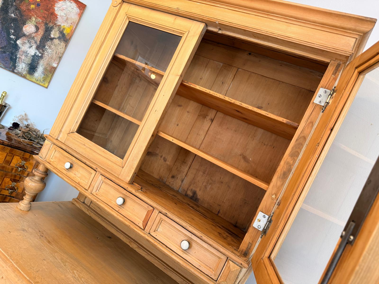 Originale Gründerzeit Küchenkredenz Bauernschrank Bauernkredenz D2734