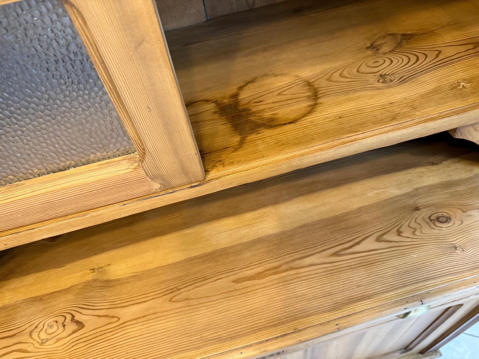 Jugendstil Küchenschrank Naturholz Fichtenholz Turmkredenz Antik Weichholz D1118