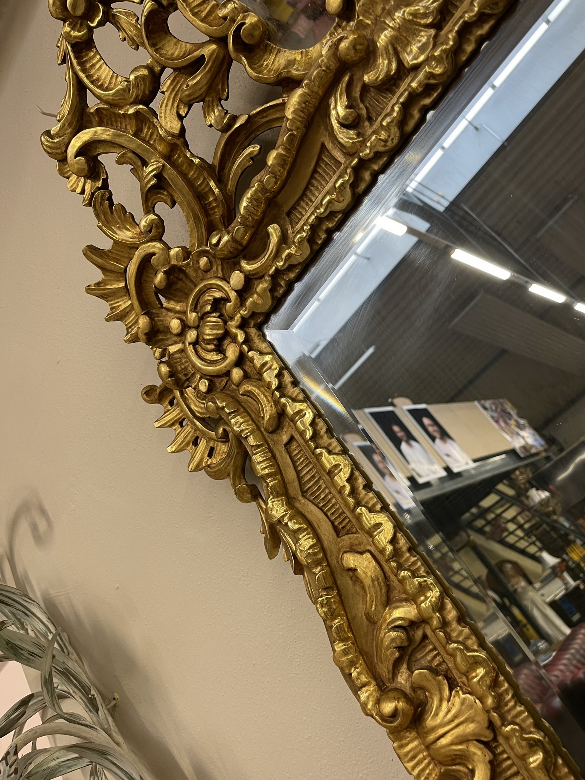 Biedermeier-Barock_137o8h31cuoaBubX Florentinerspiegel Ritterspiegel Akanthusblattschnitzkunst i2089