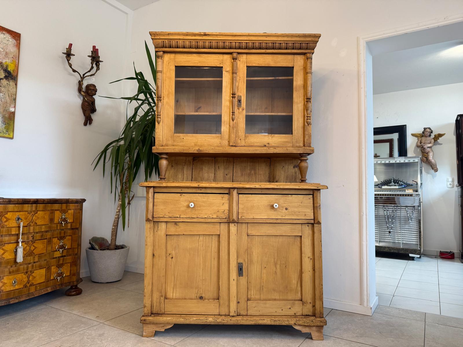 Originale Gründerzeit Küchenkredenz Bauernschrank Bauernkredenz D2631
