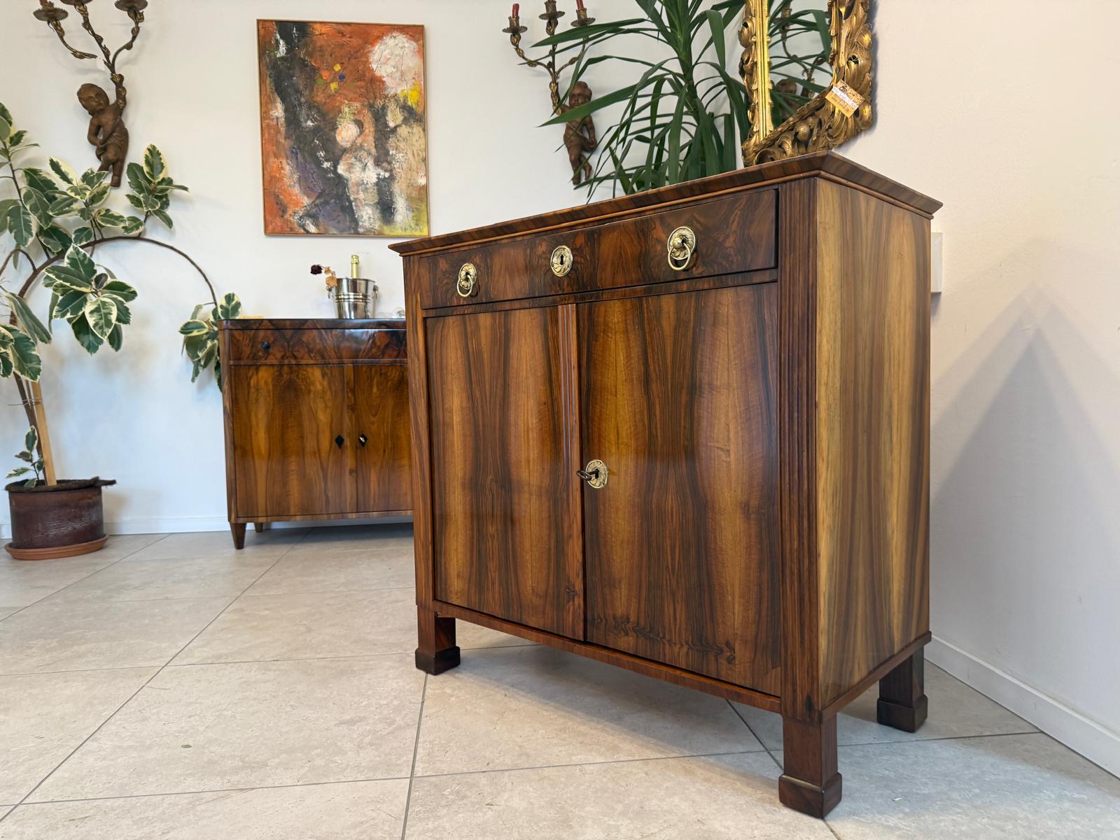 Sale Restaurierte Biedermeier Anrichte Trumeau Nussholz Antiquität G2081