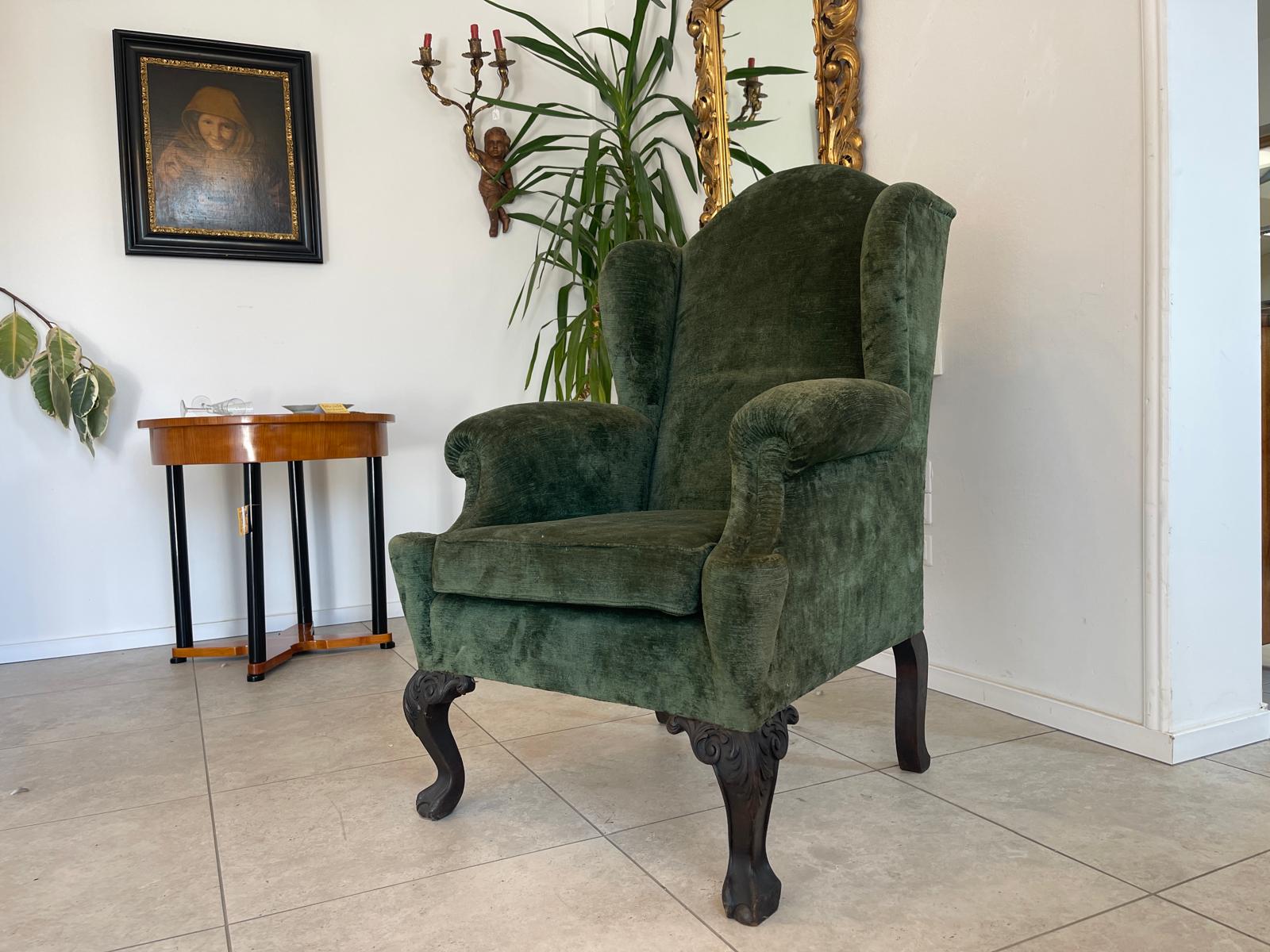 Alter Historismus Ohrenfauteuil Ohrensessel G1201