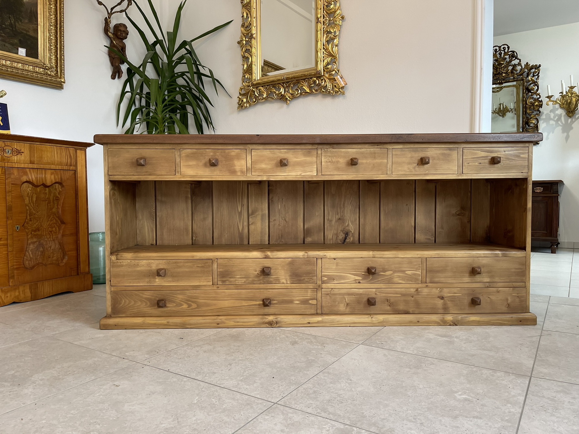biedermeier-barock_18pjLHNebqxyDPp praktische 12 Laden Kommode Anrichte Sideboard B1215