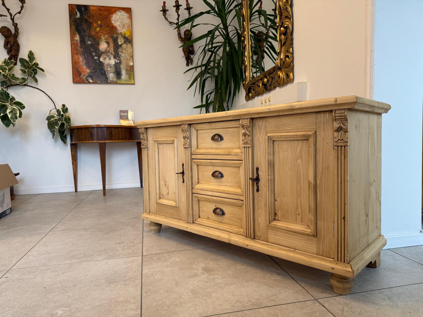 Apothekenschrank 3 Ladenkommode Ladenschrank Weichholz G2306