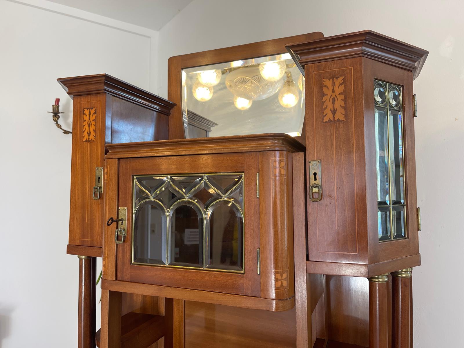 Traum Jugendstil Kredenz Bücherschrank Antiquität G1100