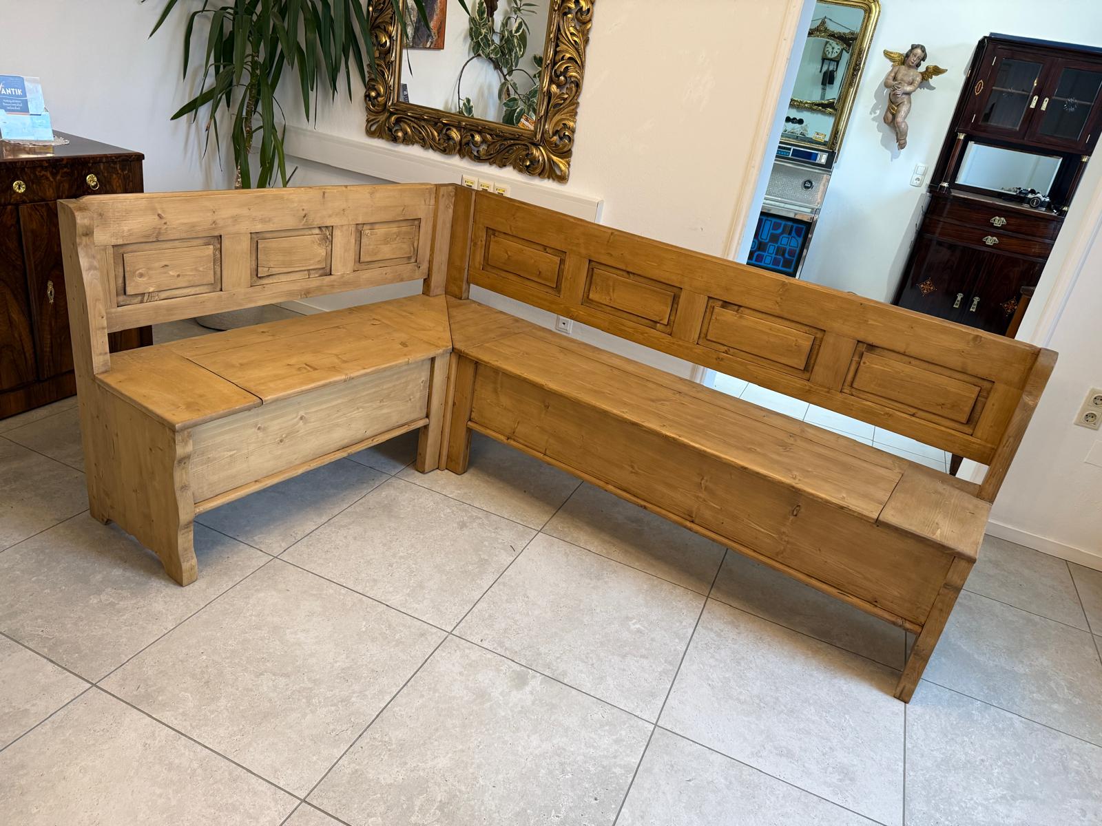 Eckbank Eckbankgruppe Bauernstube Naturholz Sitzgruppe D1133