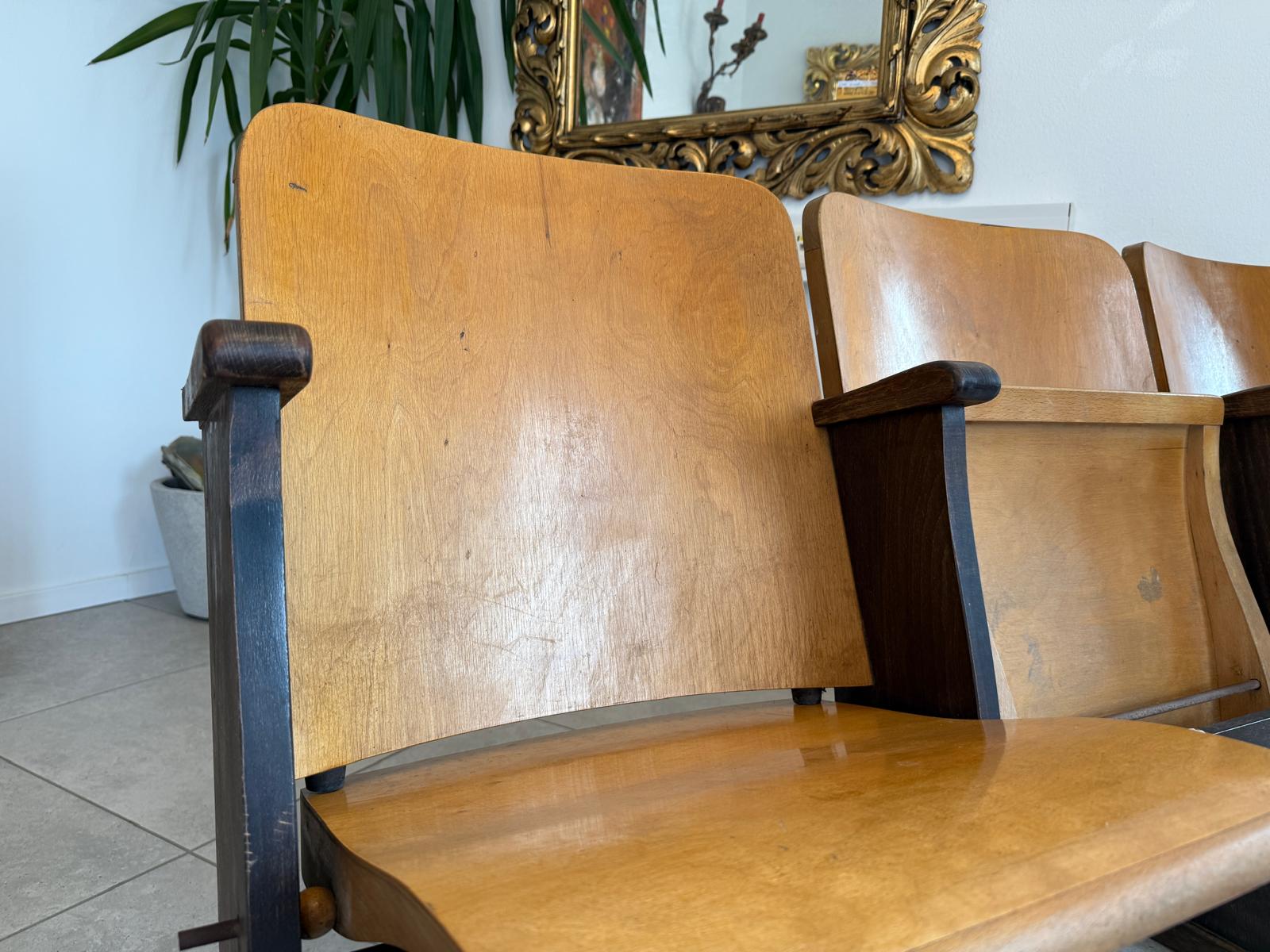 Originale Kinosessel 3er Sitz Klappstuhl Stuhl Sitzgruppe G2130