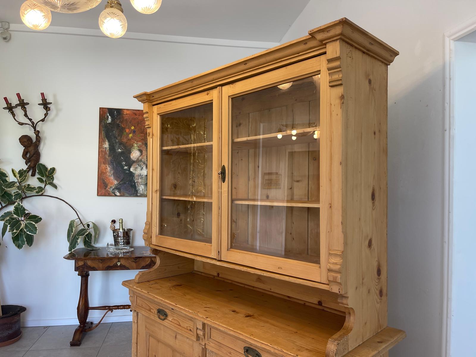 Jugendstil Naturholschrank Küchenbuffet Küchenschrank Küchenkredenz G1710