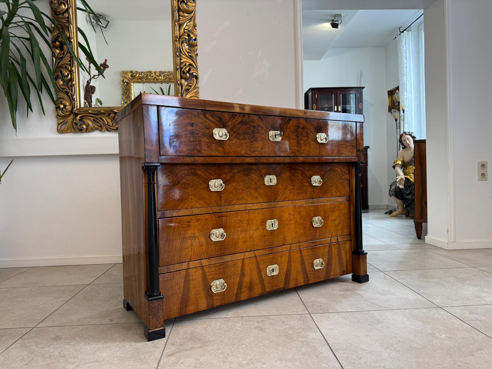 Sale Restaurierte Biedermeier Schreibkommode Nussholz Antiquität D1192