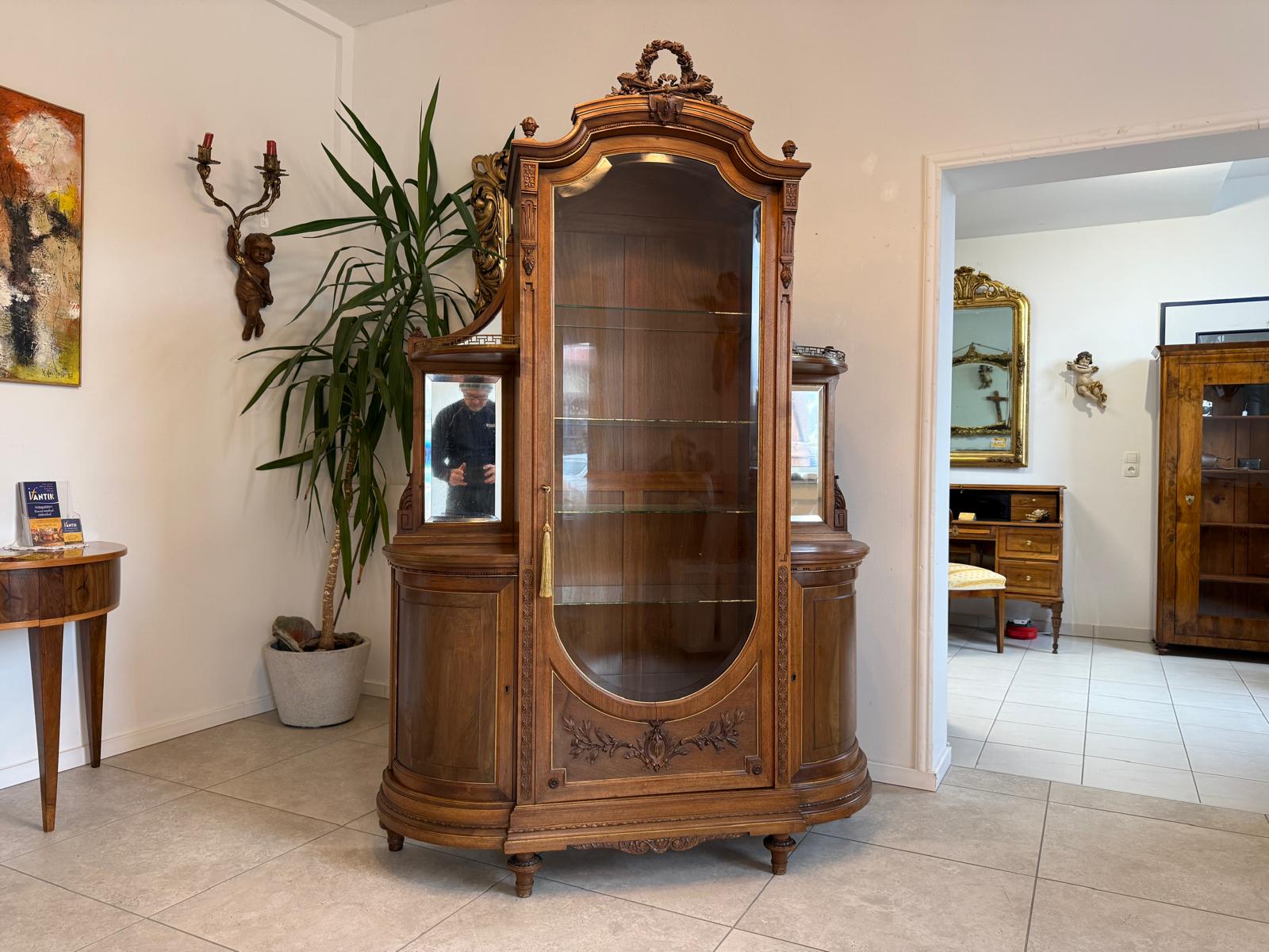 SALE Gründerzeit Vitrine Bücherschrank Sammlervitrine Antiquität G2254