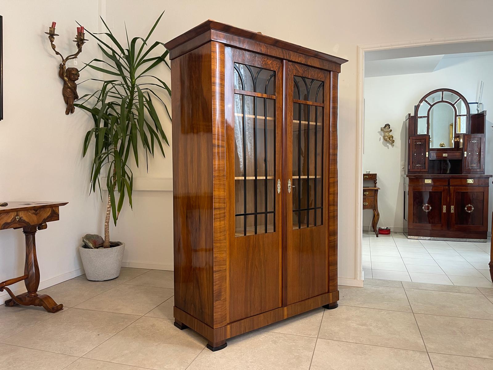 SALE Restaurierte Biedermeier Vitrine Bücherschrank Glasschrank ANTIQUITÄT G1510