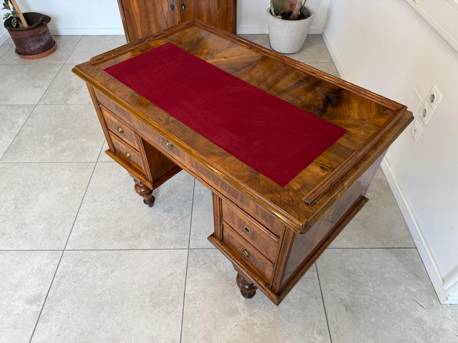 Sale Originaler Gründerzeit Schreibtisch Sekretär Nussholz G1857-1