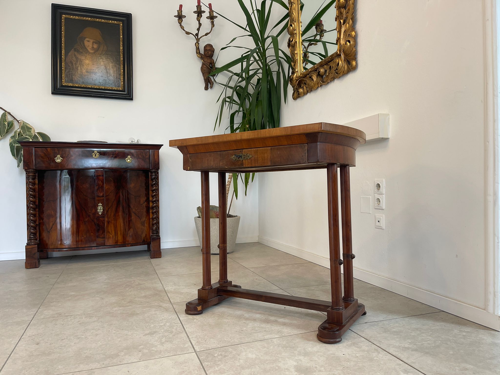 aa0139fe-bbe9-4430-8717-71b67283aa95 Originales Biedermeier Tischerl Nähtischerl A4935