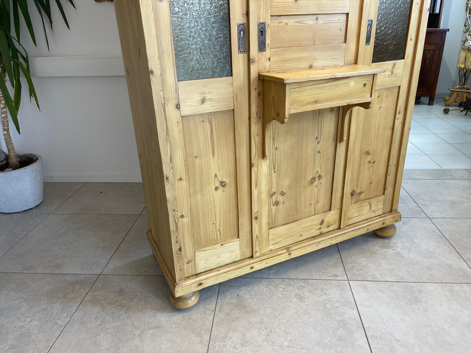 Restaurierter Jugendstil Schrank Kleiderkasten Spiegelschrank G1328