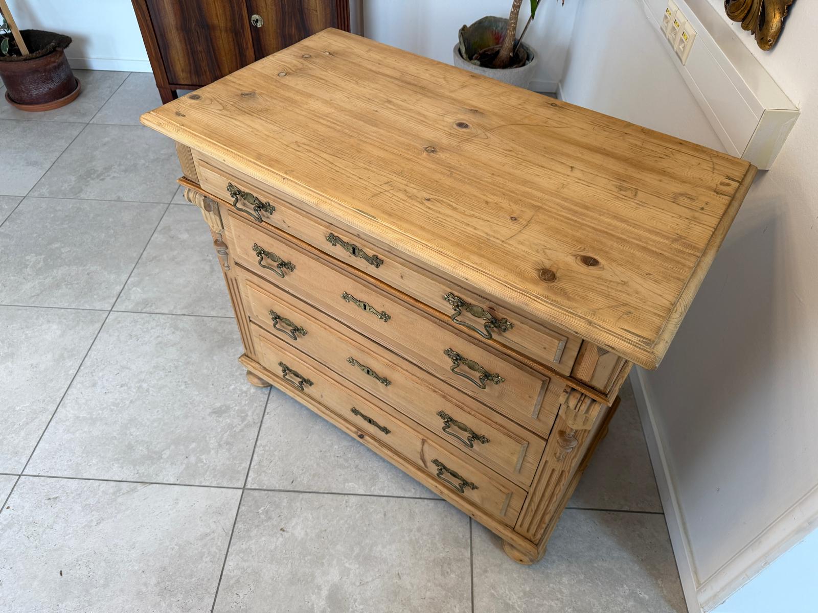 Originale Gründerzeit Kommode Weichholz Antik G2114 
