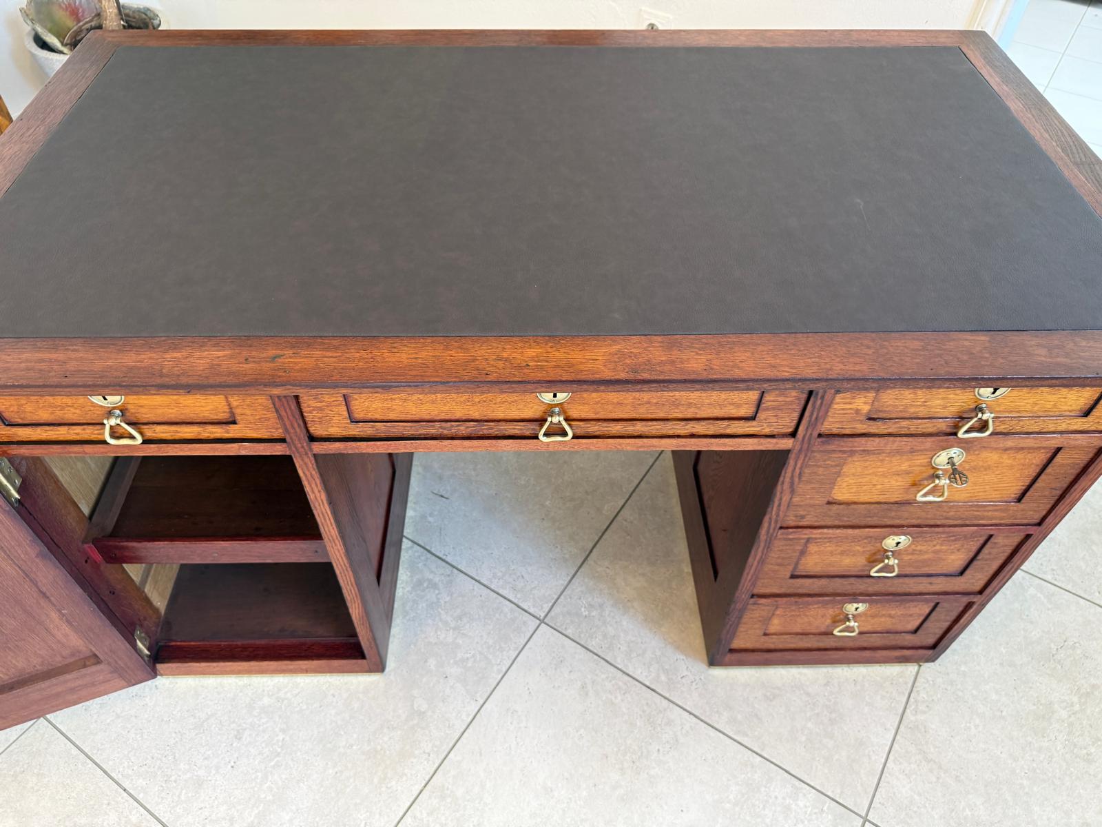 Jugendstil Schreibtisch Sekretär Freisteher Antiquität D2602
