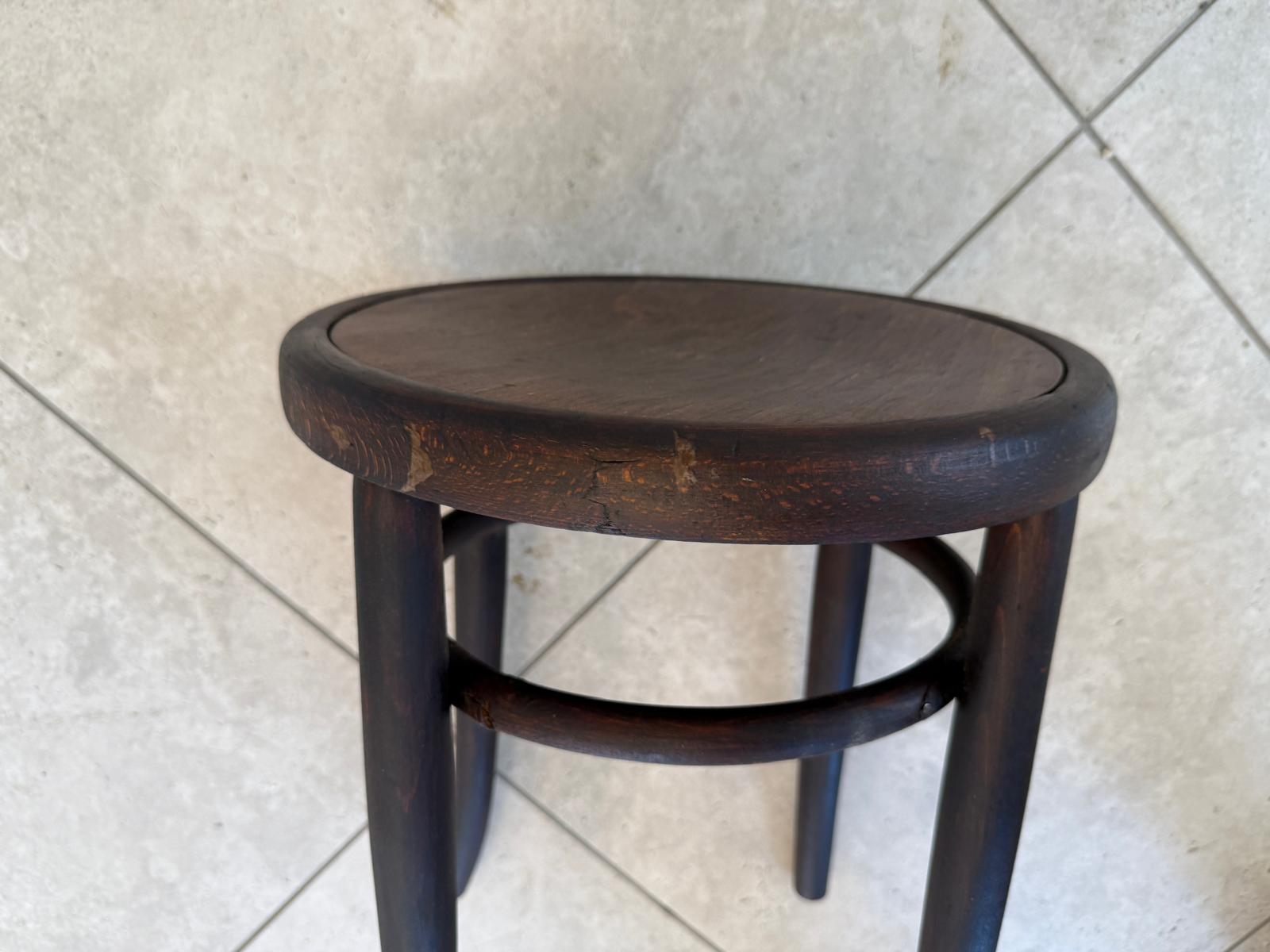 Antiker Jugendstil Hocker aus Holz | 19. Jahrhundert G1757