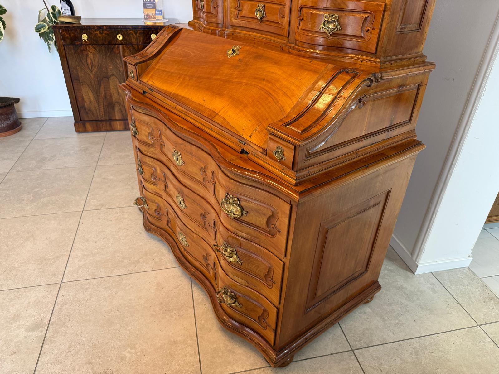 Originale Barocktabernakl Aufsatzkommode Vitrine Antiquität Tabernakl D1144