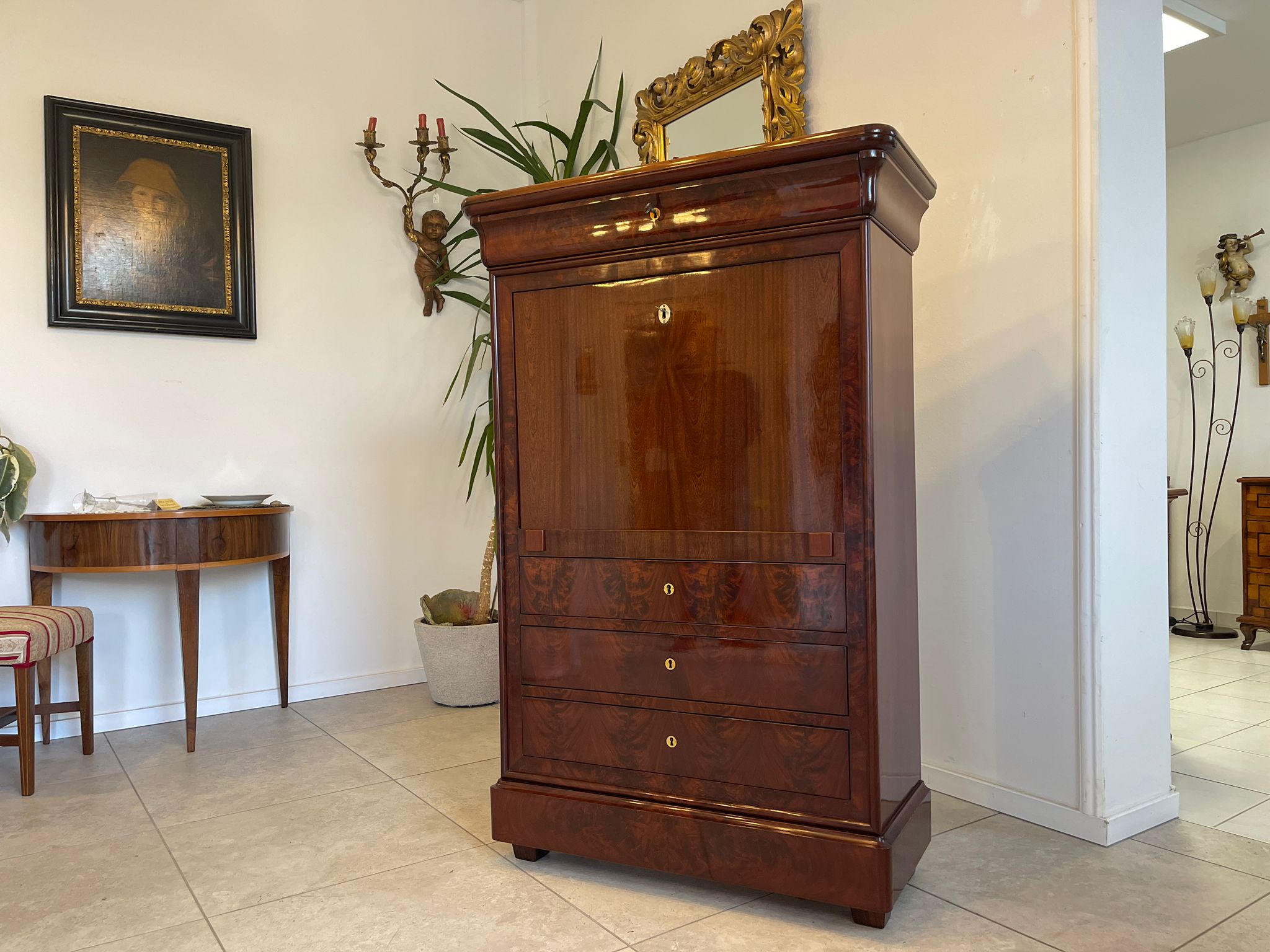 Sale Restaurierter Spätbiedermeier Standsekretär Schellack G1069