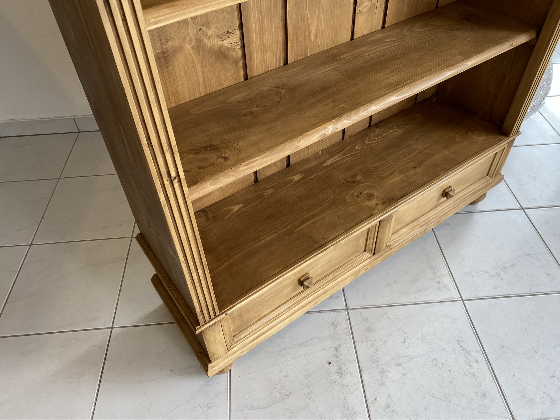 Bücherregal Stellage Gründerzeit Bücherschrank Naturholz Antik G1165