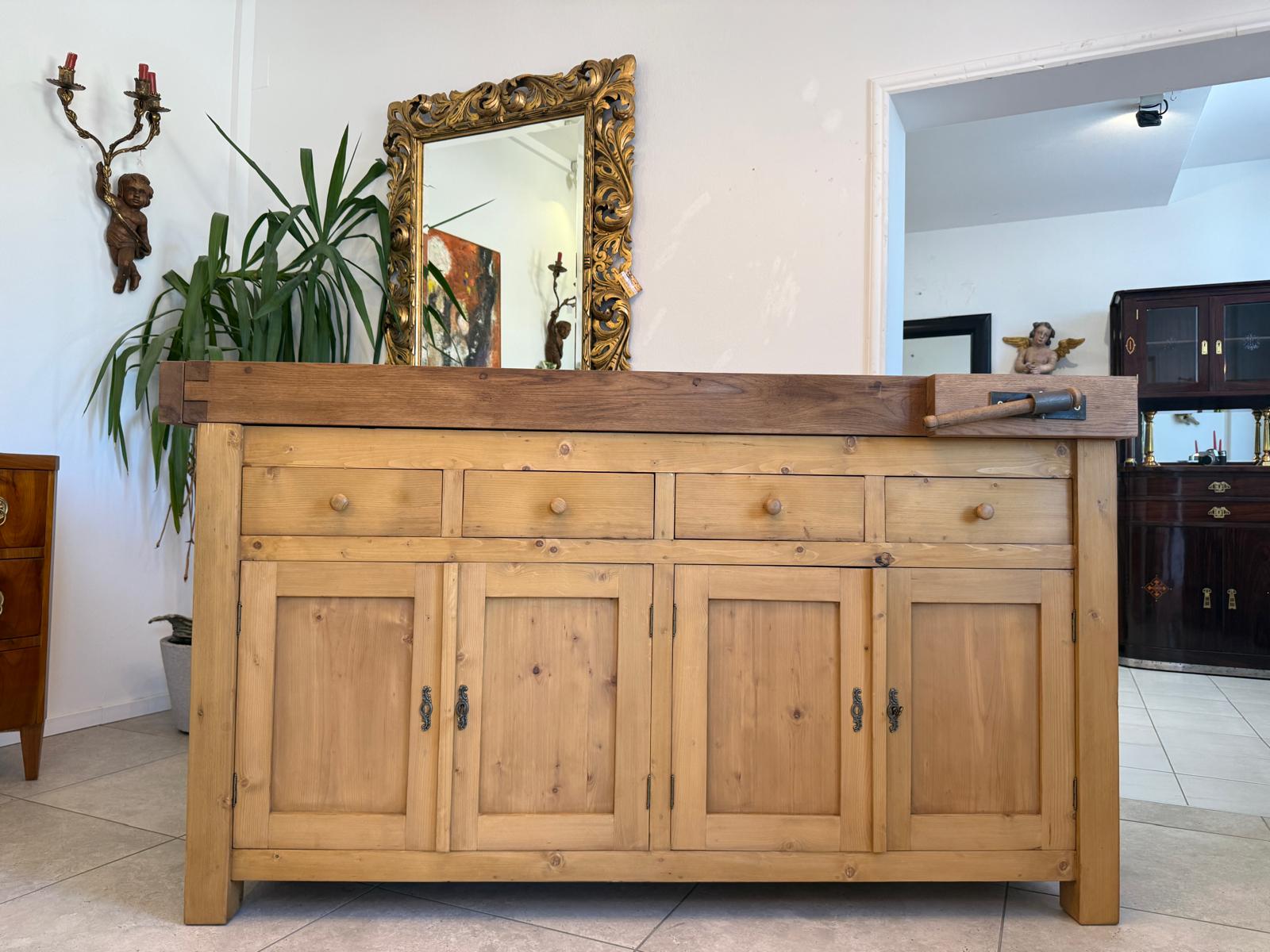 Hobelbank,Werkbank Ladentisch Apothekertisch Designertisch D2849