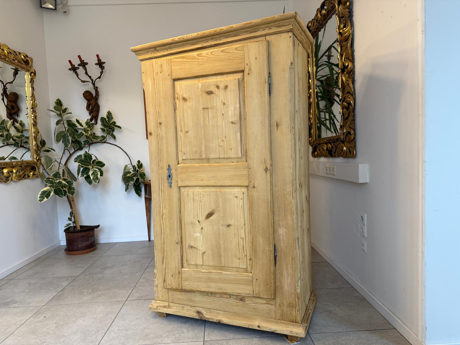 1 türiger Bauernschrank Naturholzschrank Weichholz Antik G2219