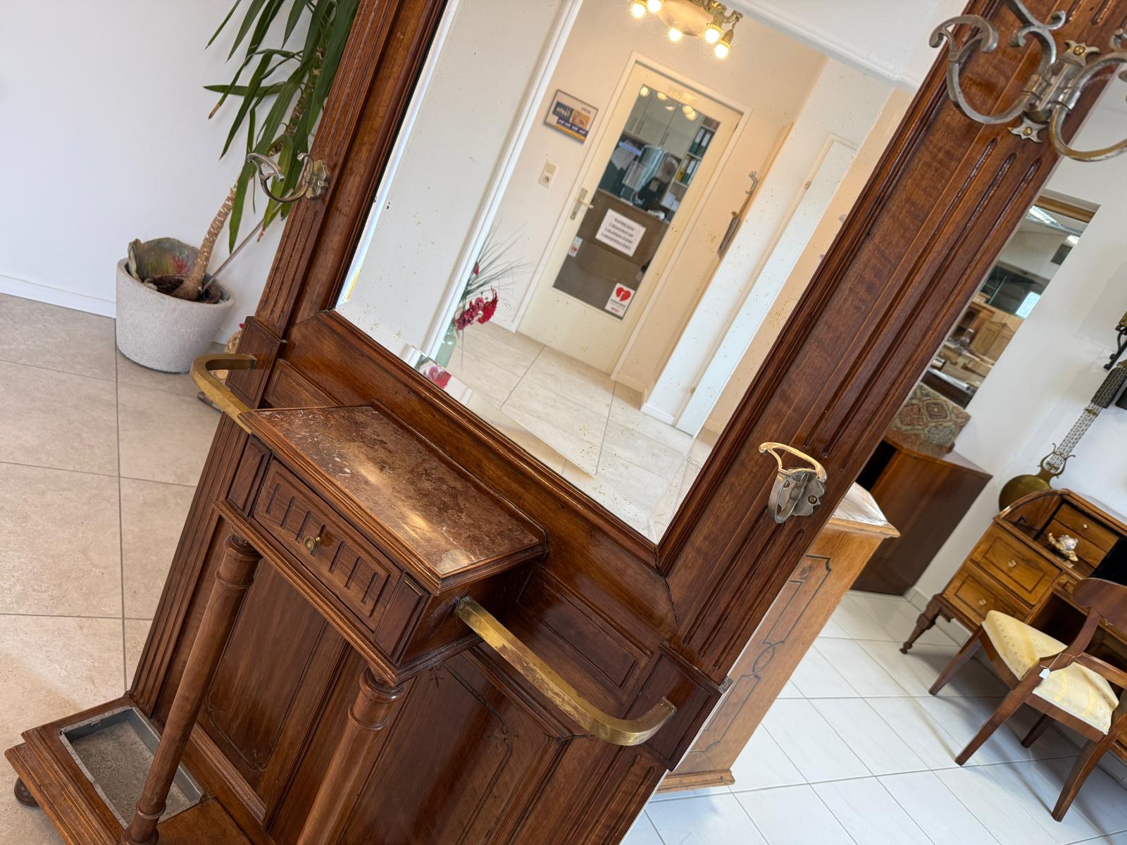 Geräumige Jugendstil Jugendstil Garderobe Kleiderablage Antiquität D1031