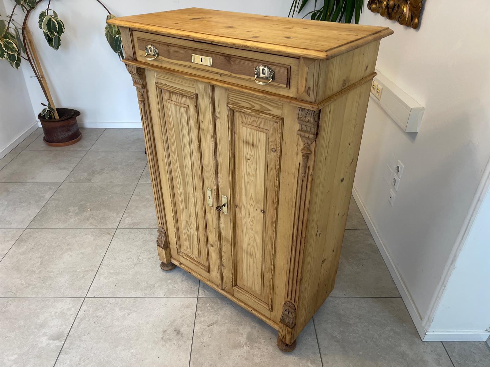 Biedermeier Bauernschrank Halbschrank Vertiko Gründerzeit G1350