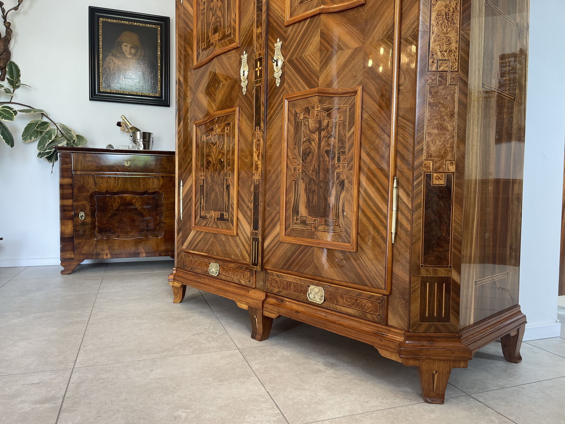 IMG_8589gu0vTFr0cMSVA Barocker Hallenschrank Barockschrank Maria Theresienschrank Antiquitäte Rarität A4418