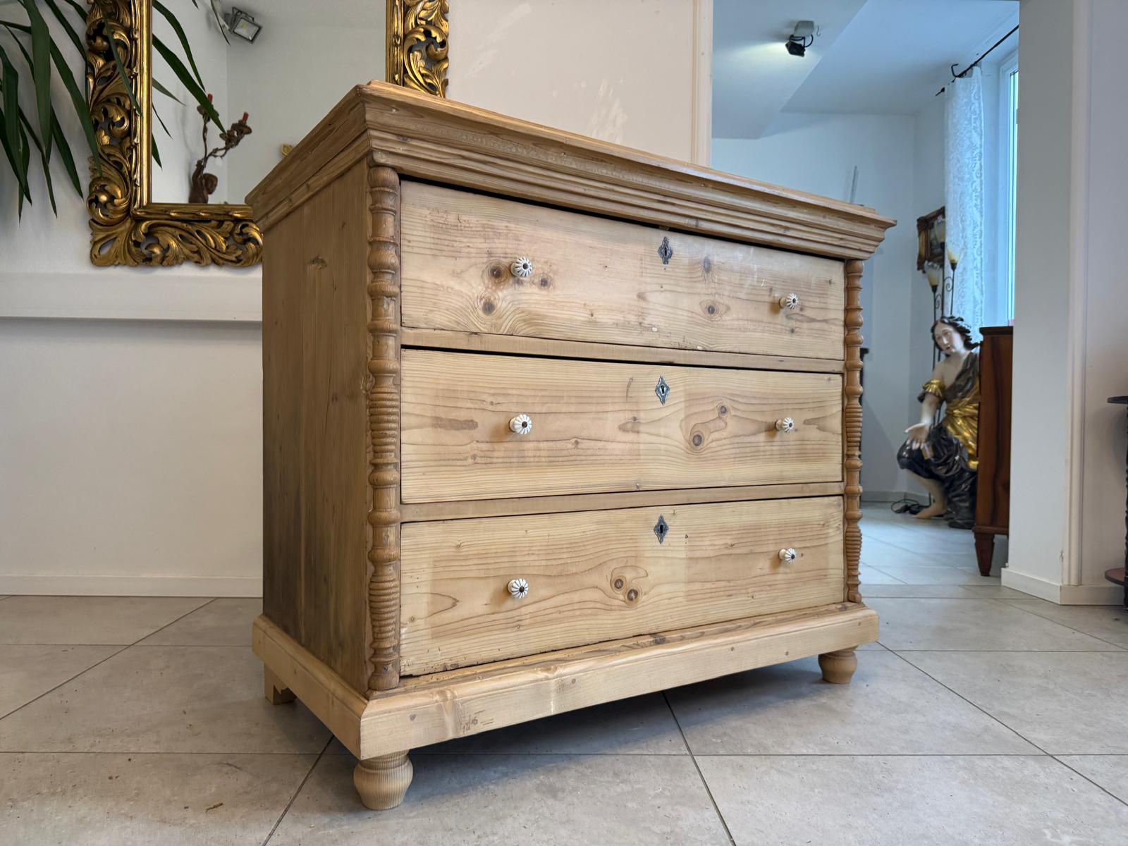 SALE Restaurierte Gründerzeit Kommode Ladenkommode Weichholz D1077