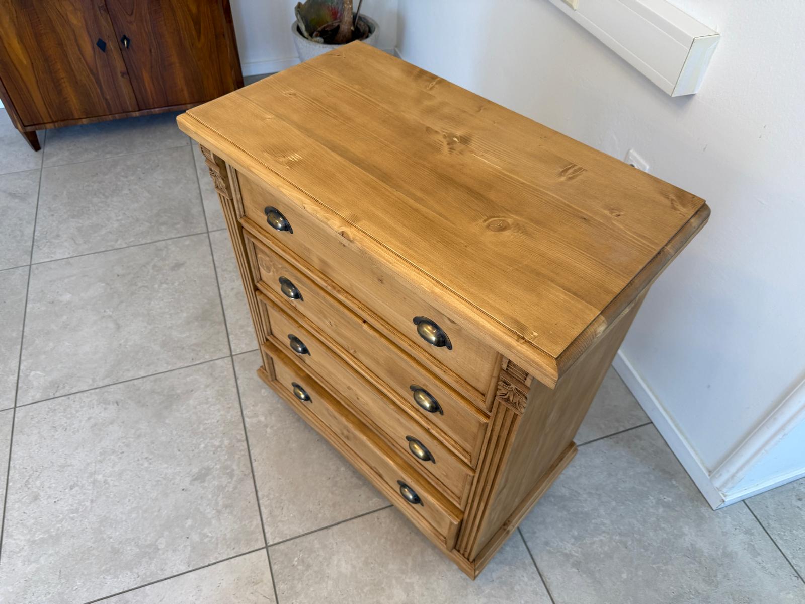 Bäuerliche 4 Ladenkommode Ladenschrank Vollholz Gründerzeit-Stil G1969