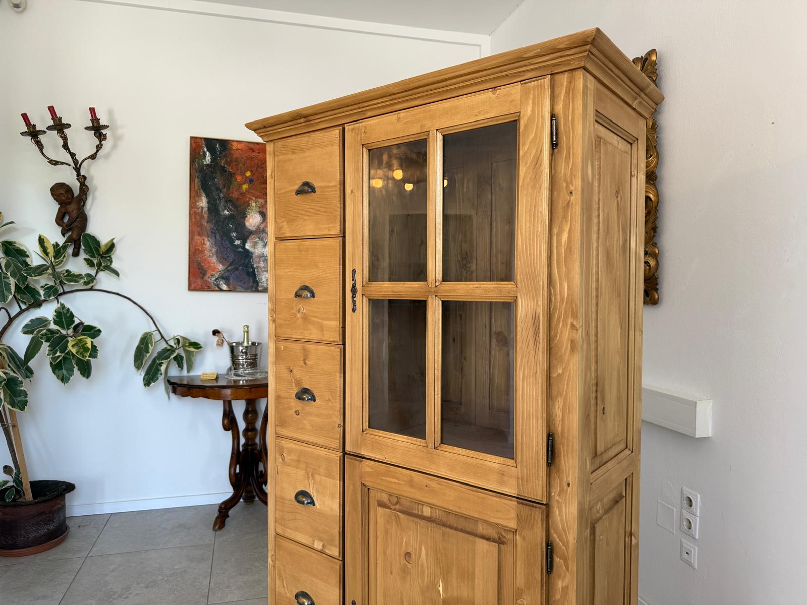 Anrichte Almerschrank Kommode Vitrinenschrank Bauernschrank G1777
