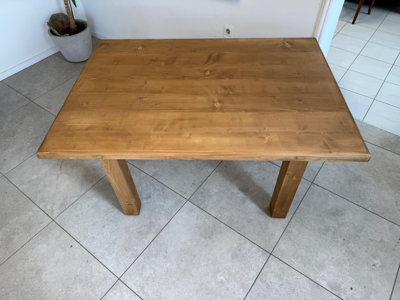 Massiver Bauerntisch Naturholz Fichte Esstisch Wandtisch G1804