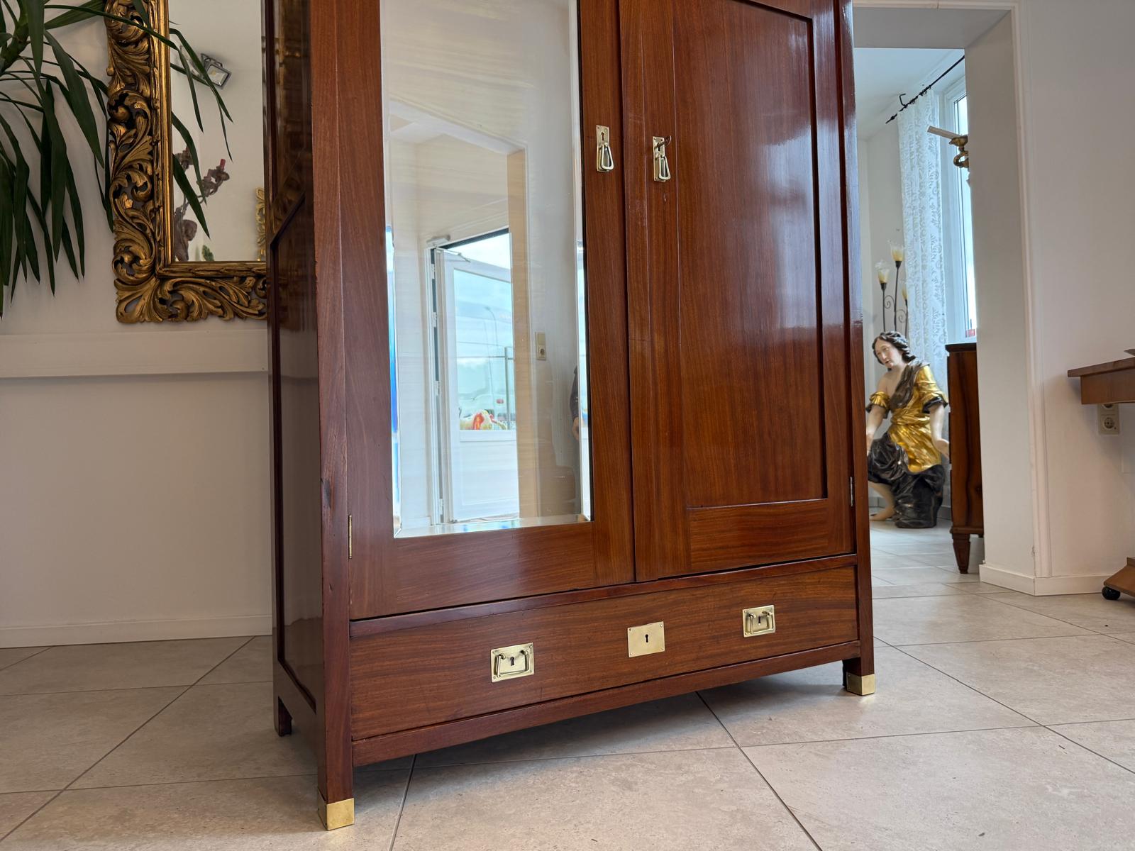 Sale Jugendstil Spiegelschrank Kleiderschrank Kasten Bücherschrank Antiquität  G2111