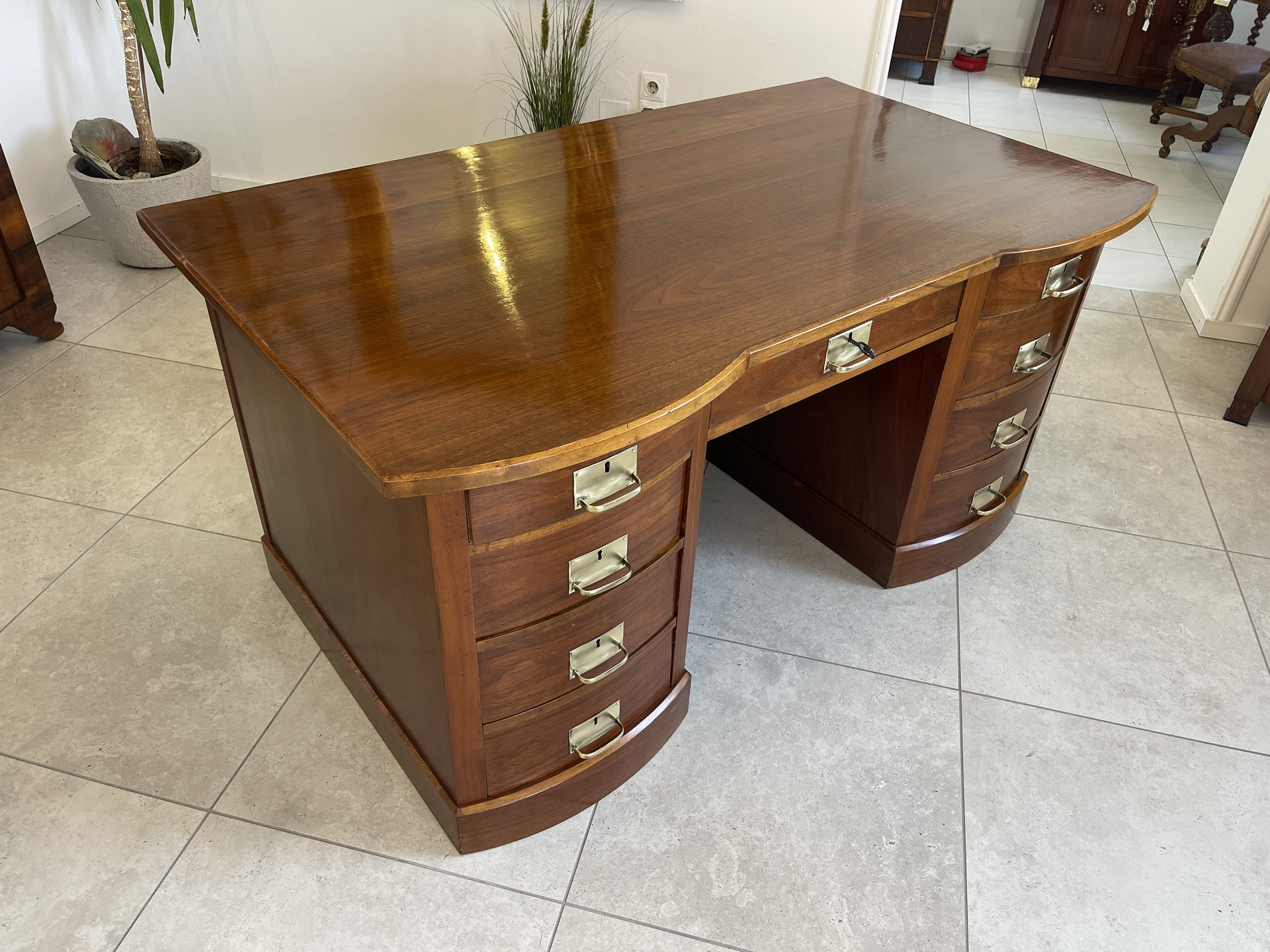 biedermeier_169_1YFPQBImHU1M0U Jugendstil Schreibtisch Sekretär Freisteher Originalstück A4290