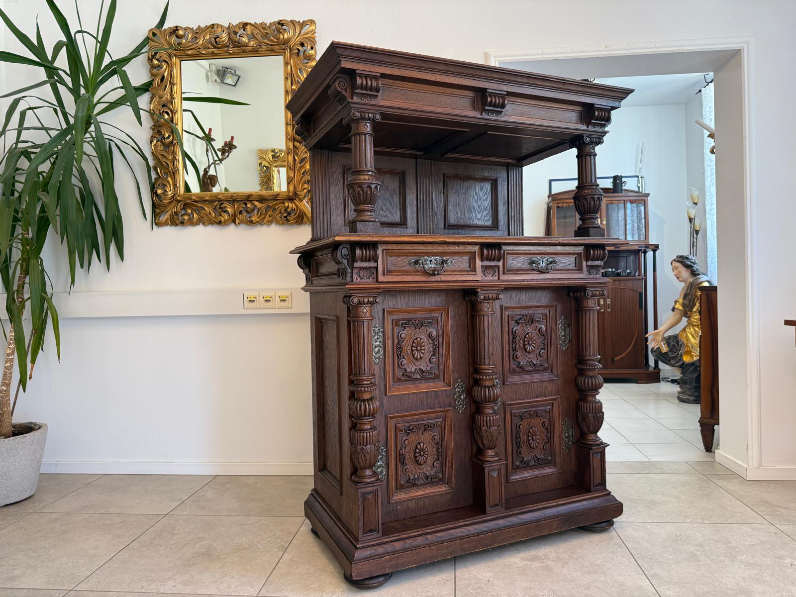 Sale Säulenanrichte Gründerzeit Anrichte Säulenschrank Antiquität G2015