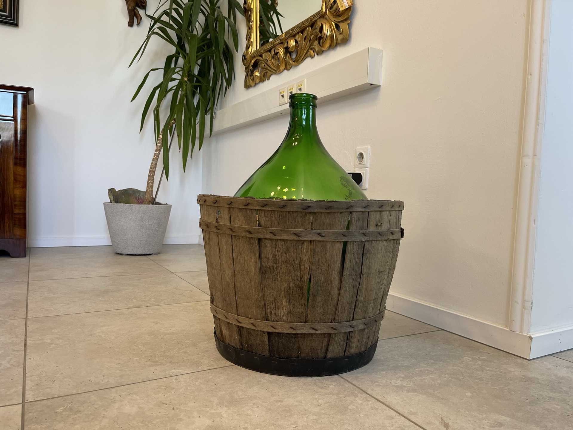 bauernstube_62GJuSBdIqReQWd Alte Ballonflasche Weinballon, Gärballon, Ballonflasche B1733FL