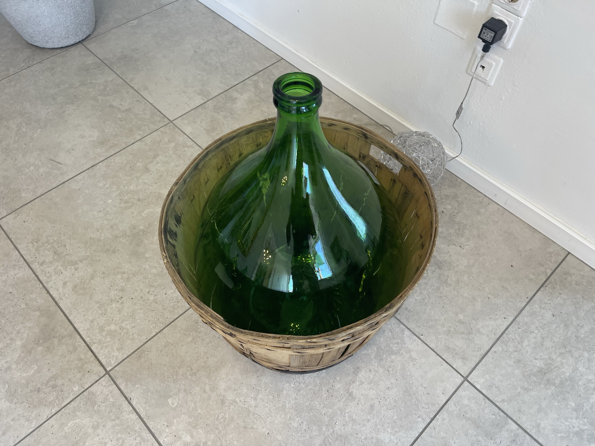 bauernstube_173 Alte Ballonflasche Weinballon, Gärballon, Ballonflasche B1744Fl