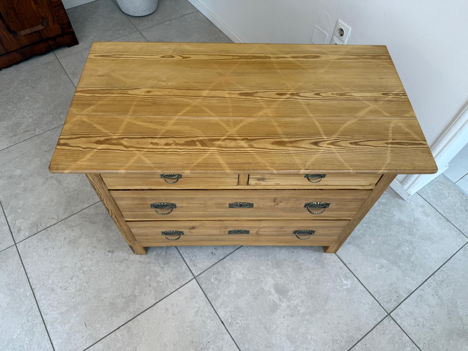 Originale Jugendstil 4 Laden Kommode Anrichte Bauernmöbel G1841