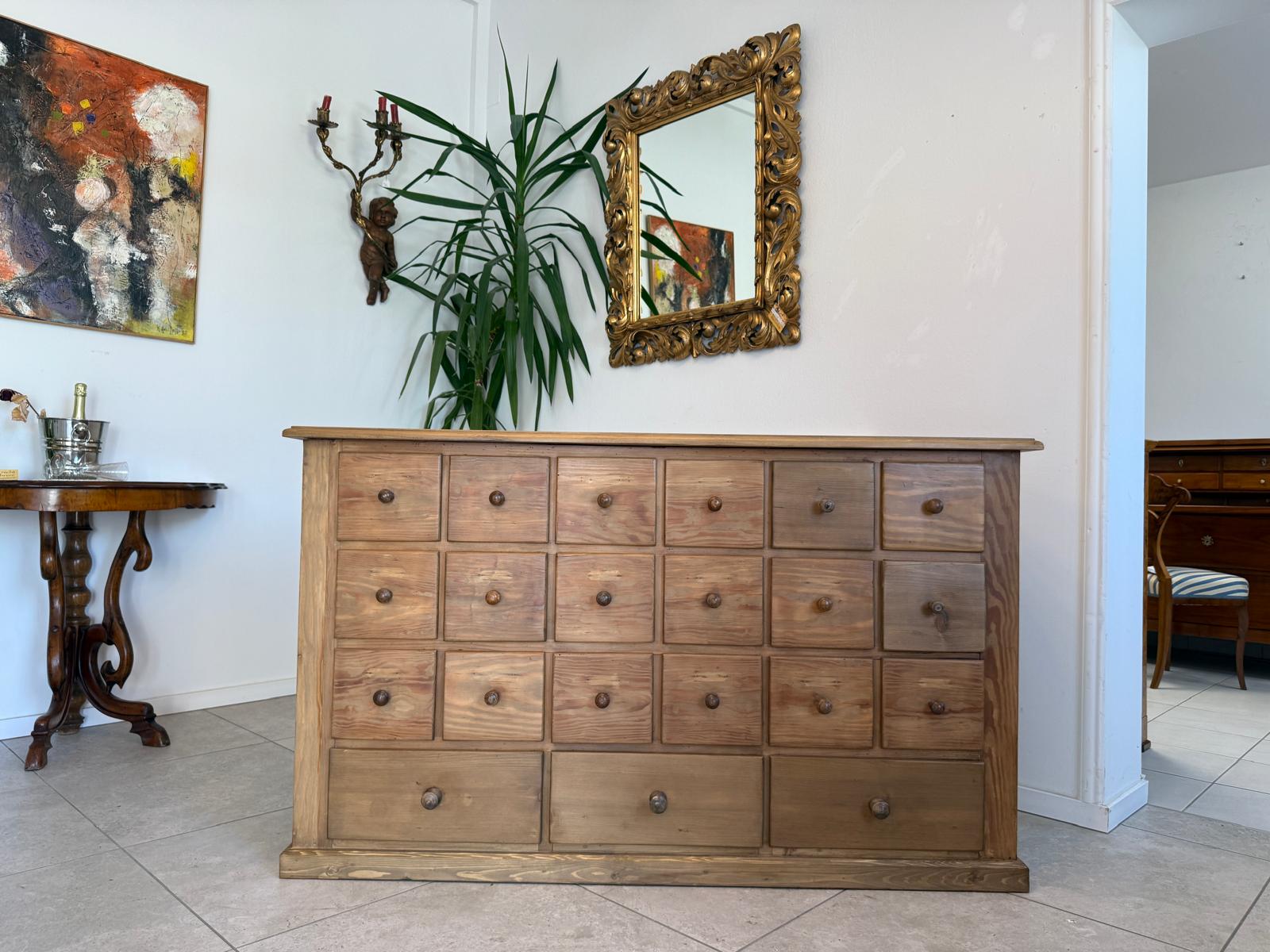 Restaurierte 21 Laden Biedermeier Kommode Ladenkommode Bauernmöbel G1790