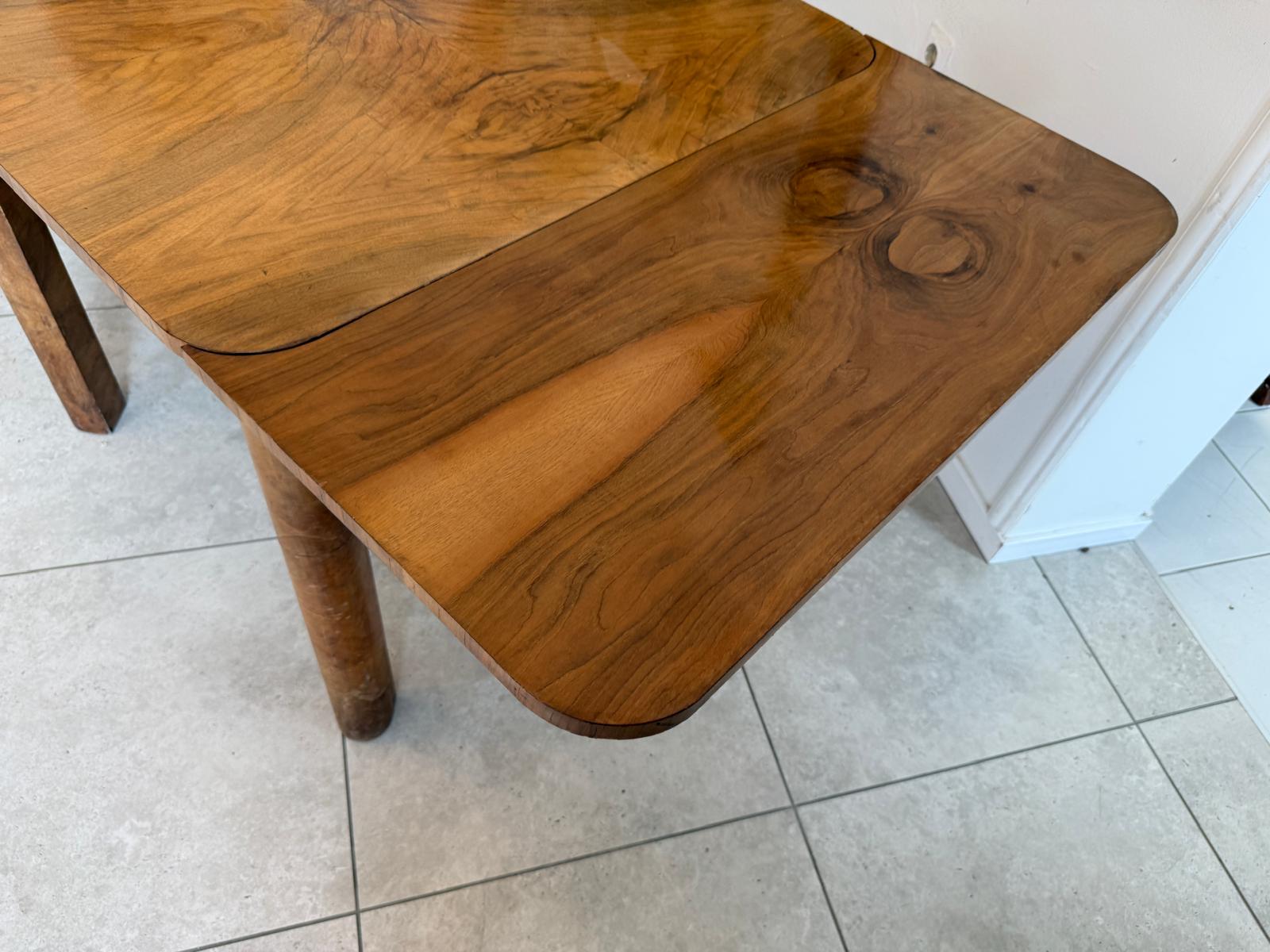 Art Deco Bauhaus Beistelltisch Rund Auszugtisch D2583