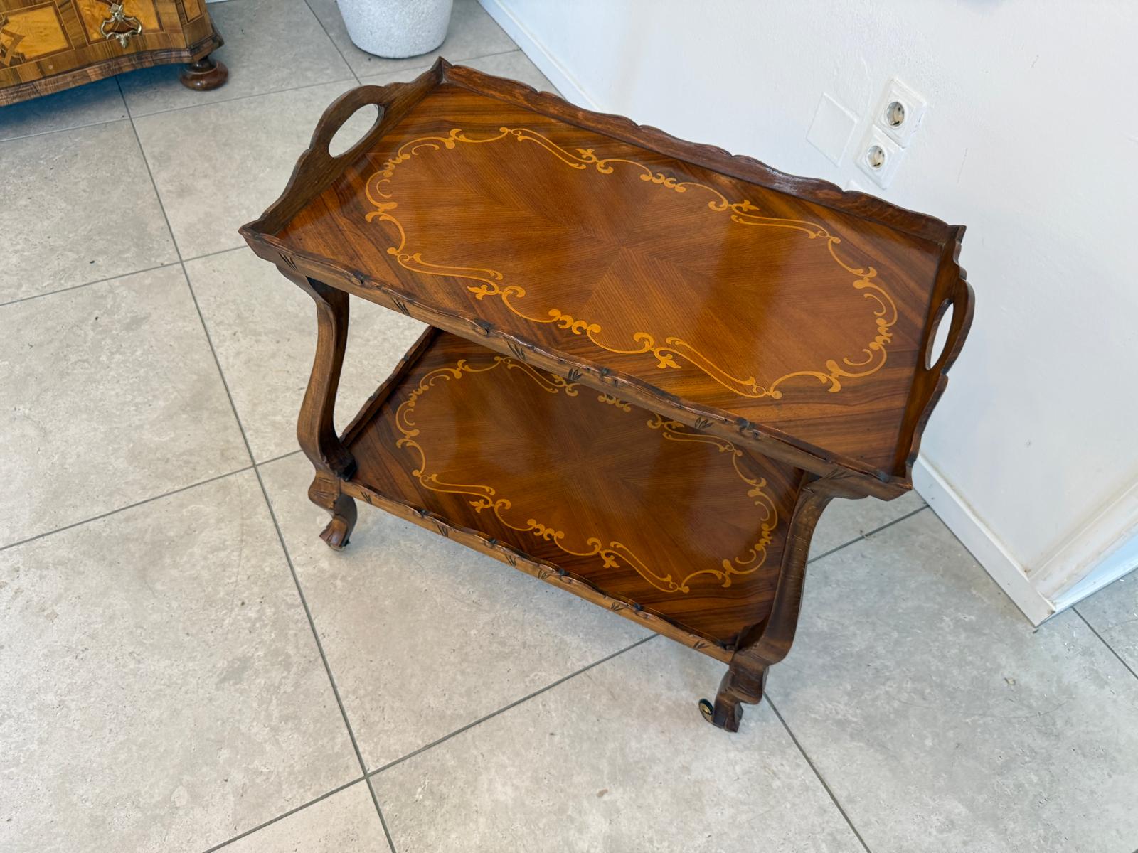 Serviertisch Frühstückstisch Servierwaggerl Barockstil D2811