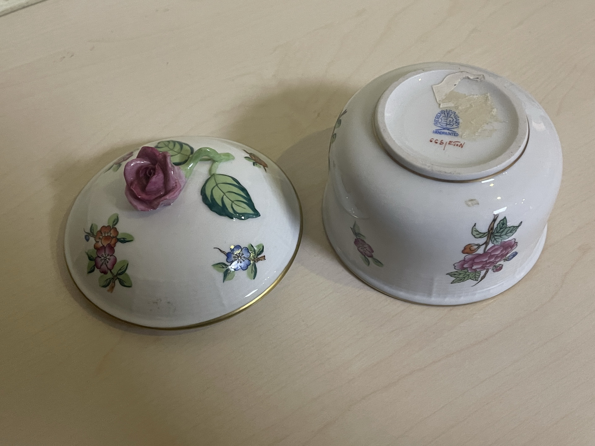 biedermeier-110hFNUDpHqCK4lW Porzellandose Herend Zuckerdose B2087