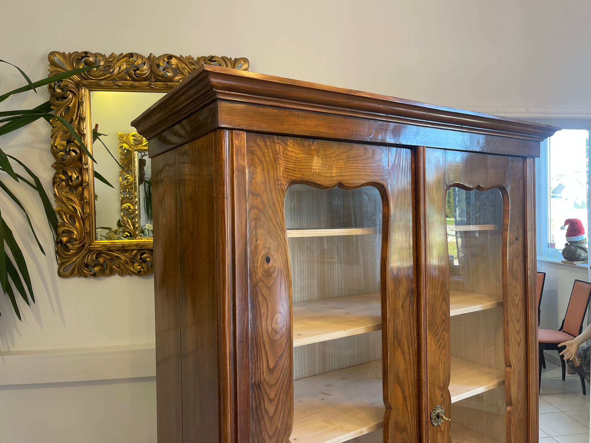 4f3251e3-c152-4212-9c32-e24f335c59be Originale Biedermeier Vitrine Bücherschrank Glasschrank A4872