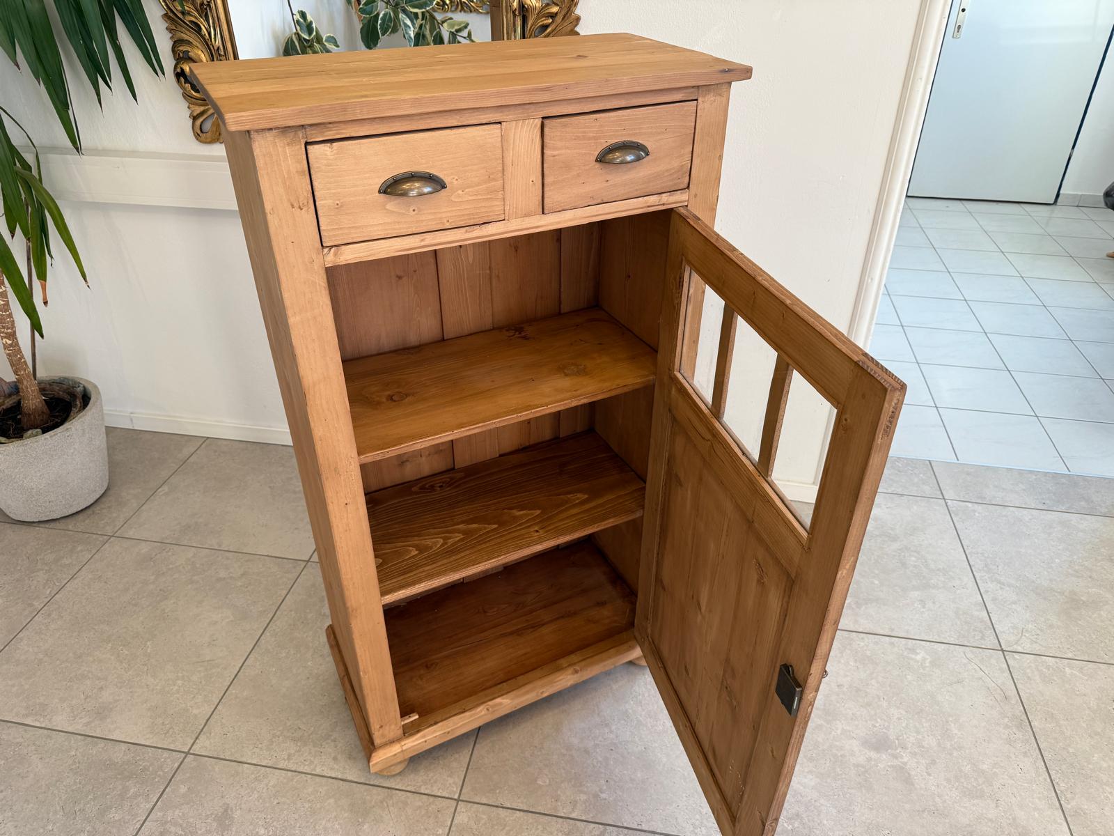 Bäuerliches Vertiko Bücherschrank Halbschrank Bauernschrank G2290