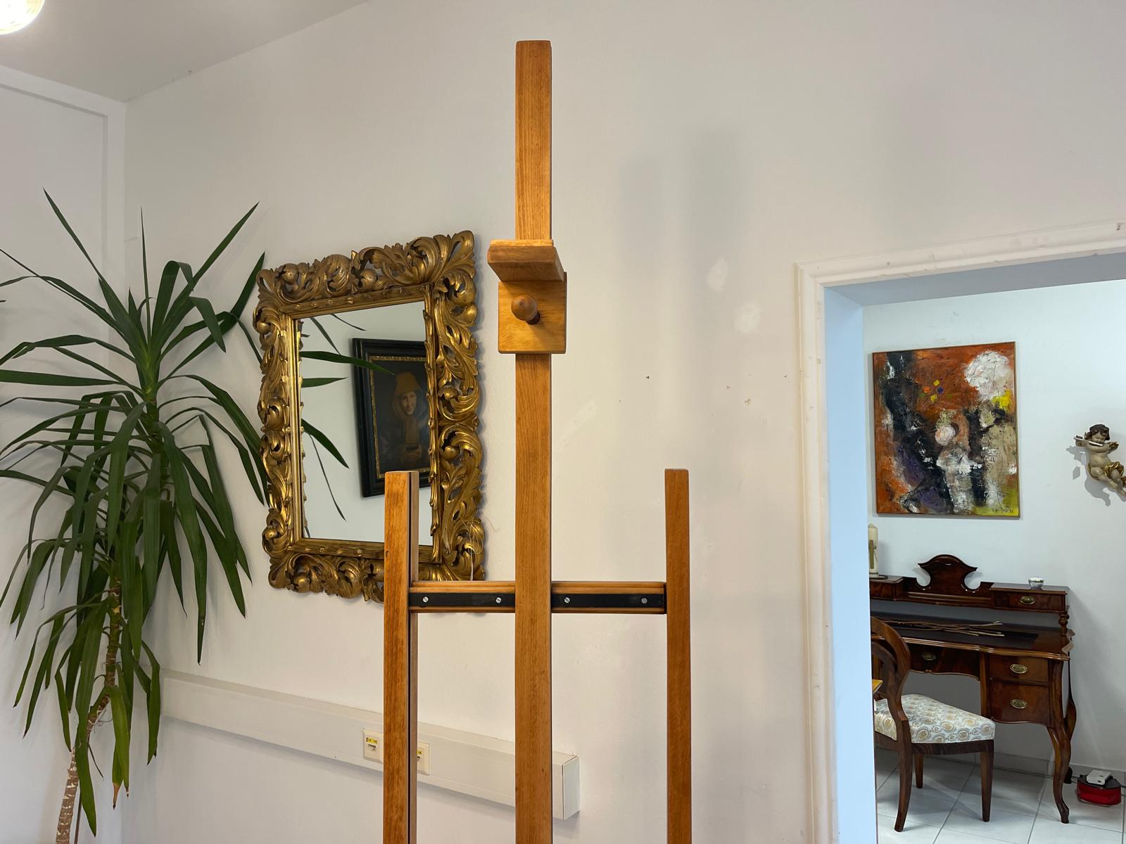Antikes Atelier-Staffelei aus massivem Holz Bildhalterung G1522