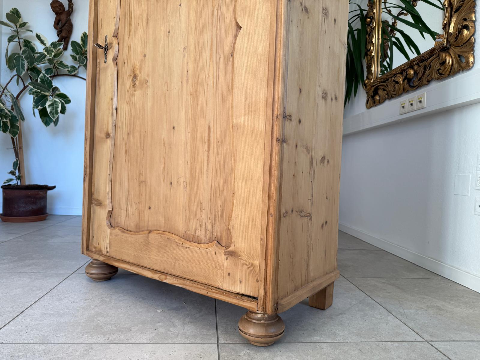 Originaler 1 türiger Bauernschrank Gründerzeit Naturholzschrank G2292