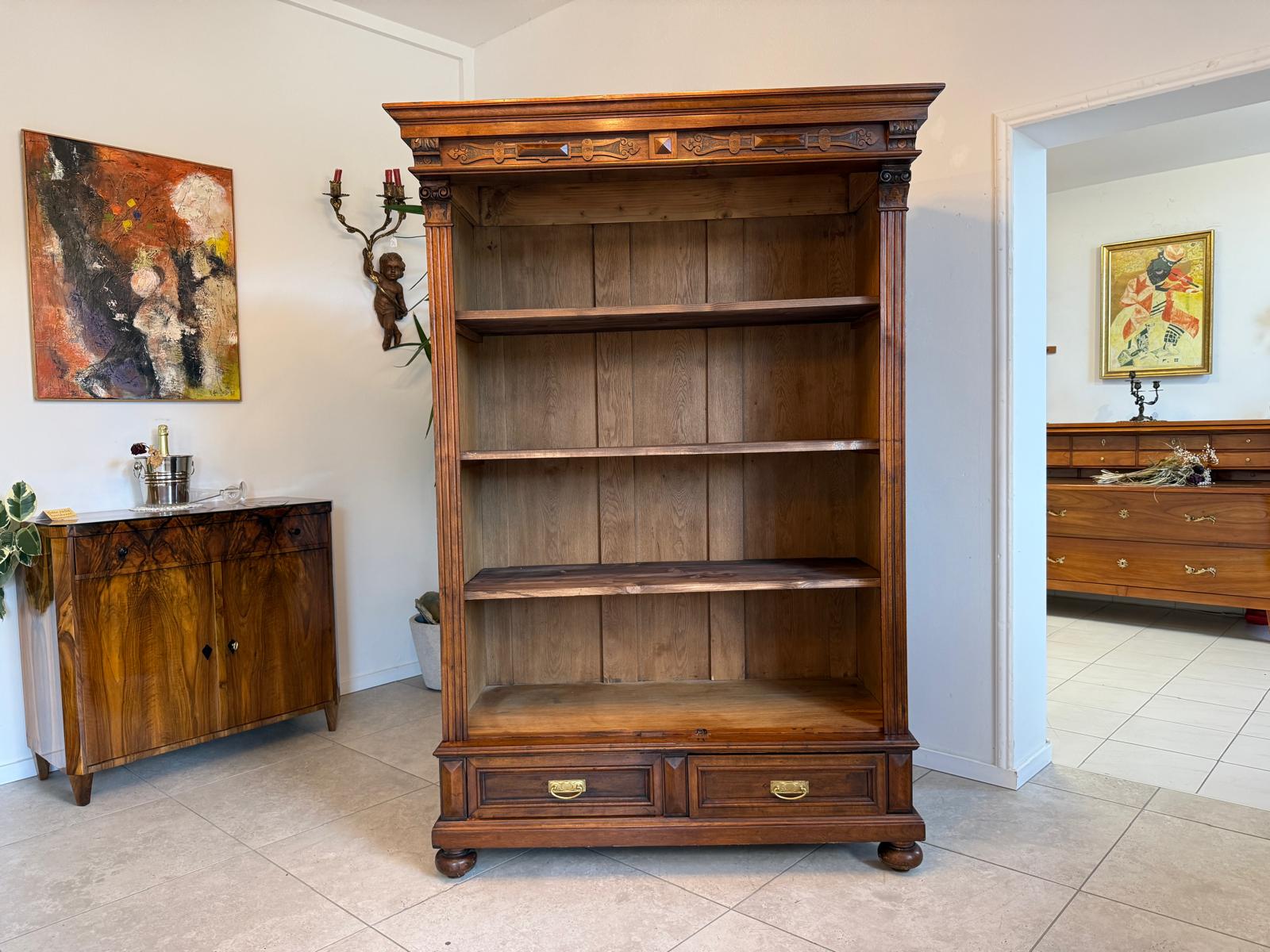 Original Gründerzeit Stellage Regal Bücherwand G2029