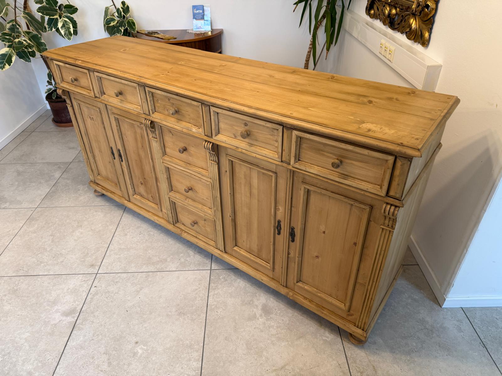 Massiver Apothekenschrank 8 Ladenkommode Ladenschrank Weichholz G2362