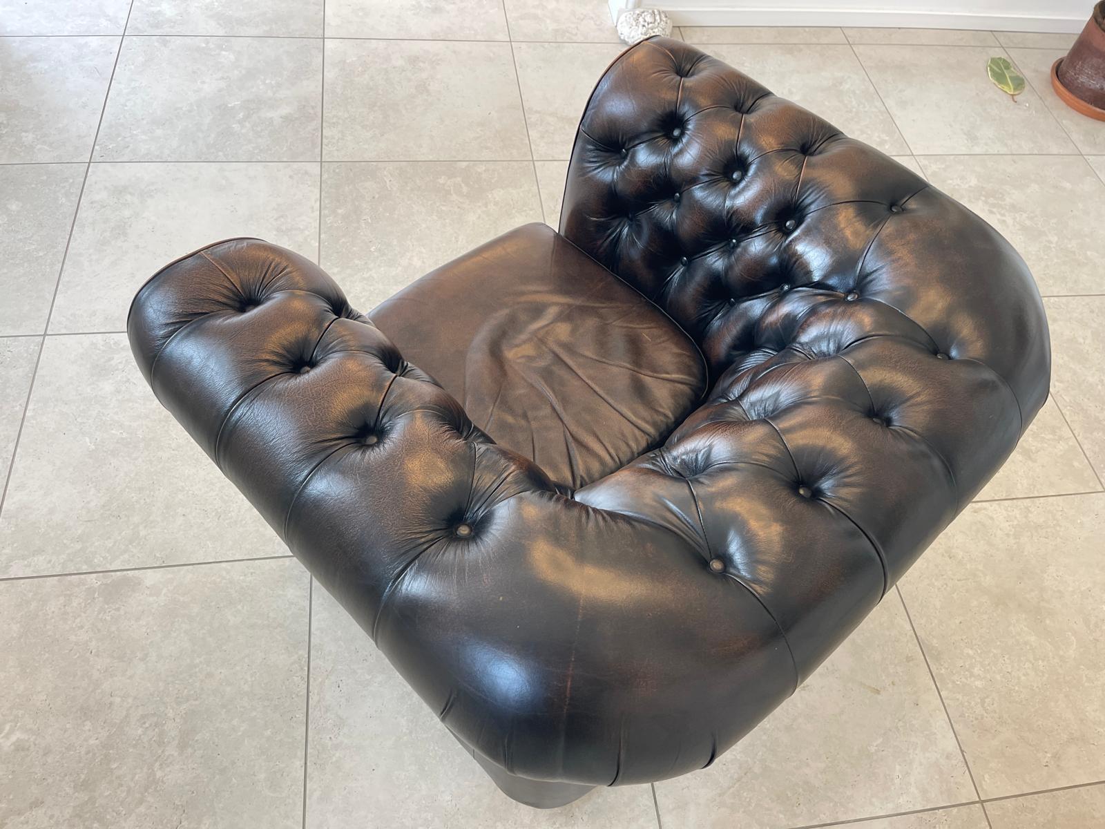 Chesterfield 1er Fauteuil Couch Zigarrenbraun Braun G1332